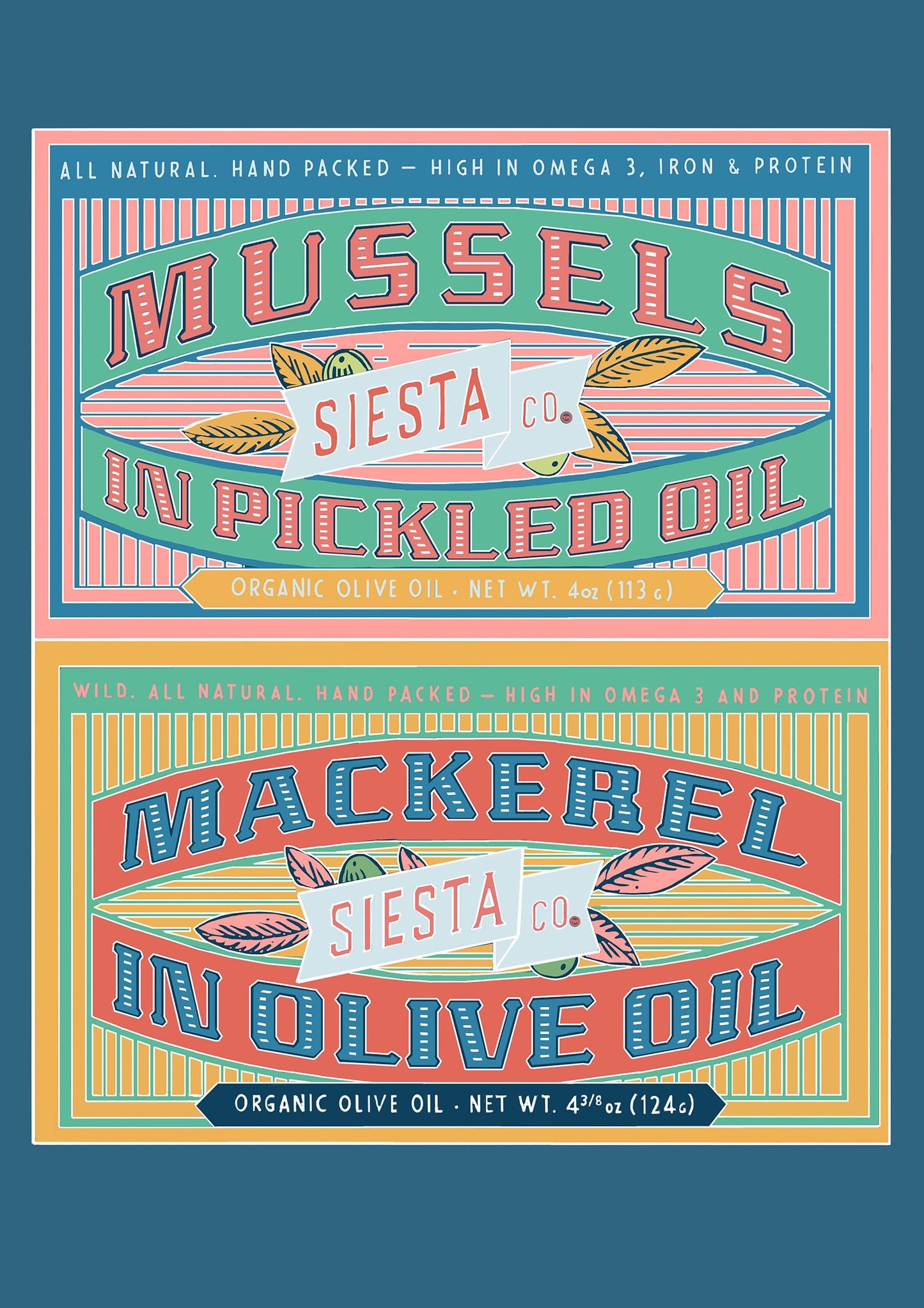 Mussels & Mackerel Art Print