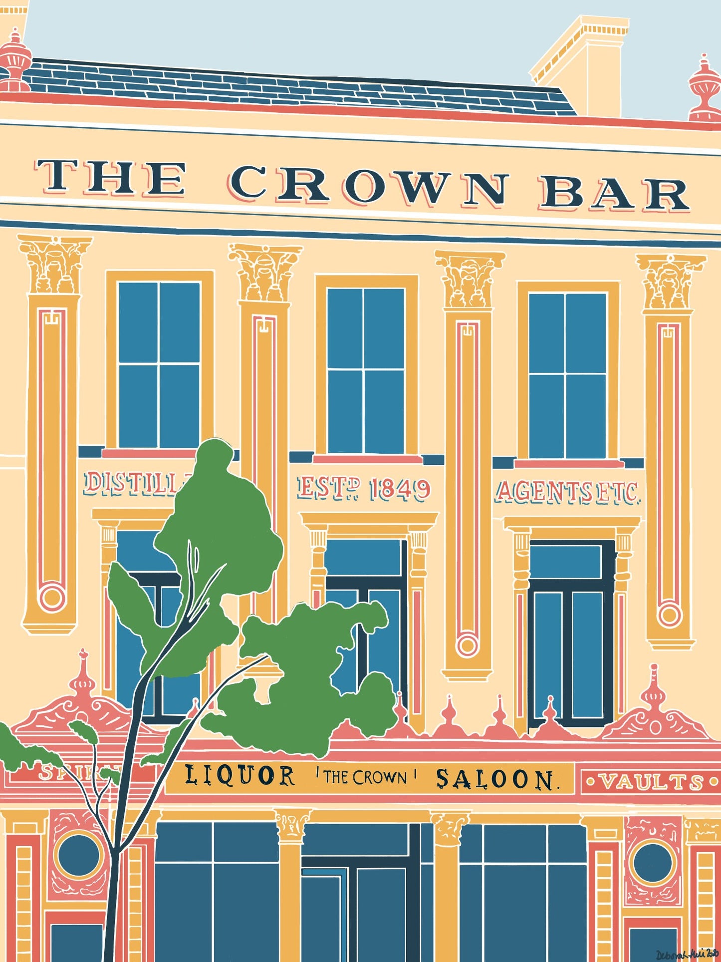 The Crown Bar, Belfast Print