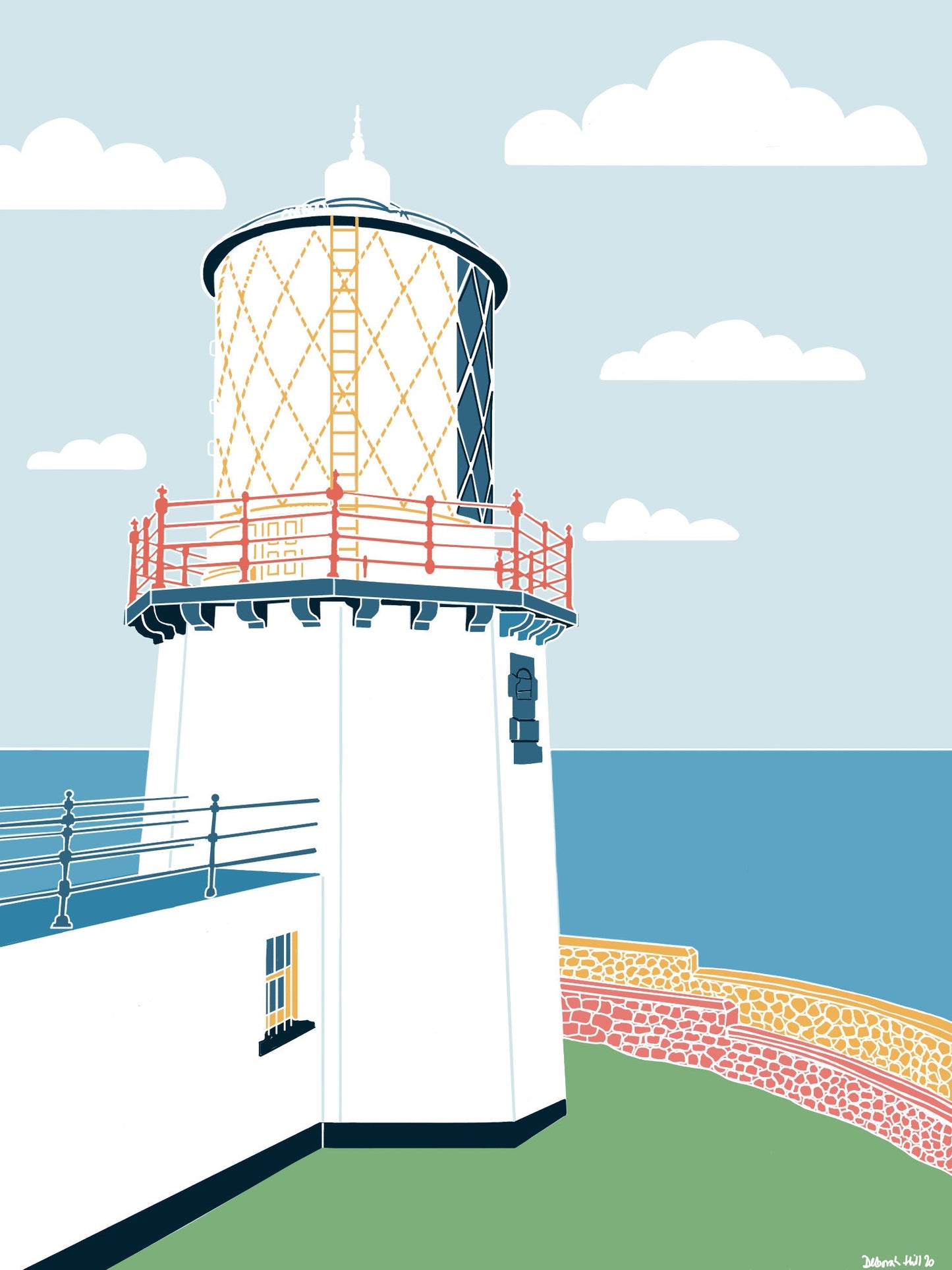 Blackhead Lighthouse Print: County Antrim, Northern Ireland