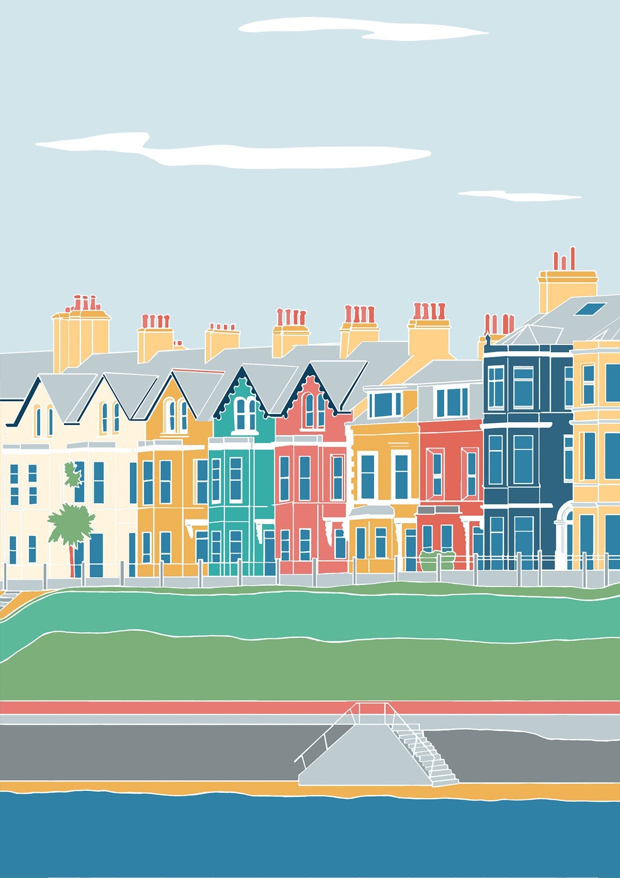 Ballyholme Esplanade Print