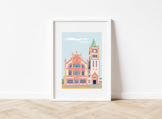 Guildhall Derry/Londonderry Print: Northern Ireland Illustration No
