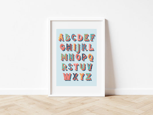 Alphabet Print:ABC Wall Art