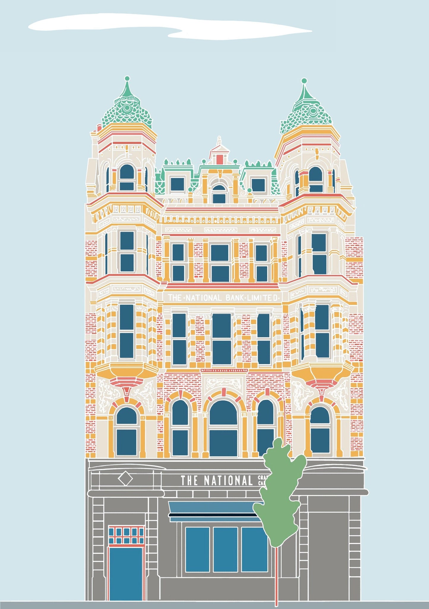 The National Grande Cafe Print: Belfast, Northern Ireland Art