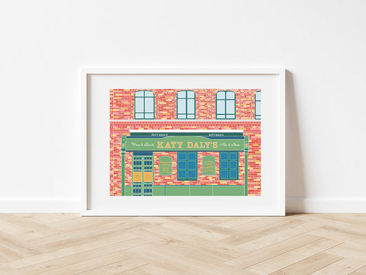 Katy Daly's Pub Print: Belfast, Northern Ireland Illustration no