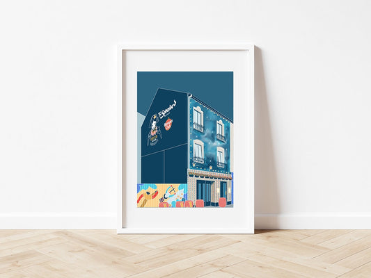 The Spaniard Pub Print: Belfast Cathedral Quarter Illustration