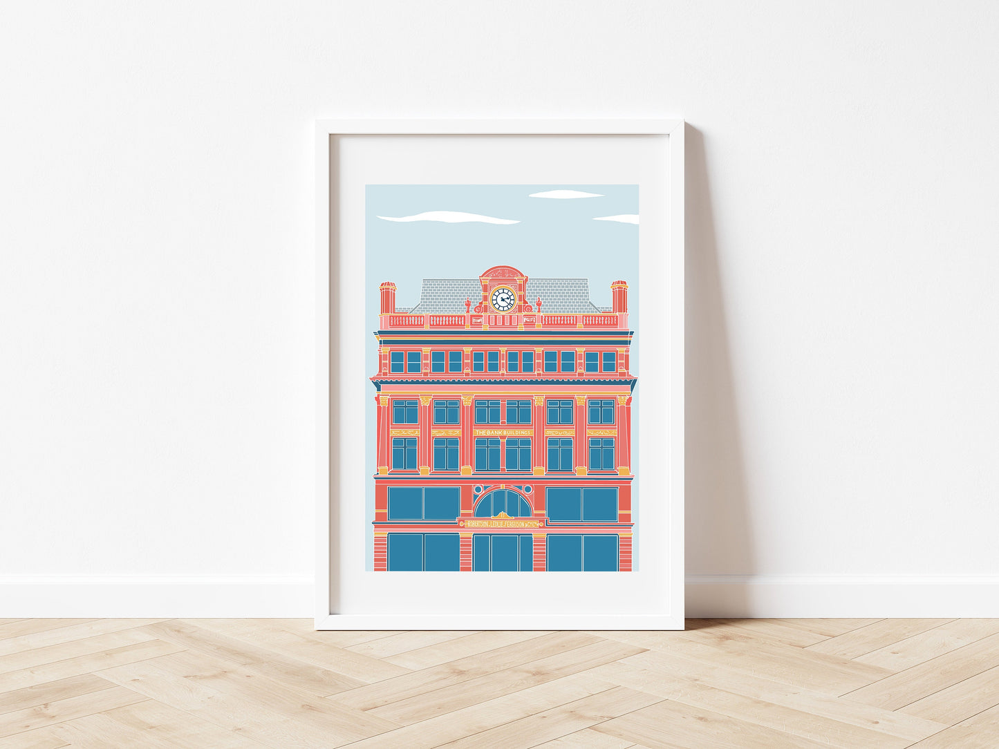 Bank Buildings Belfast Print: Northern Ireland Illustration