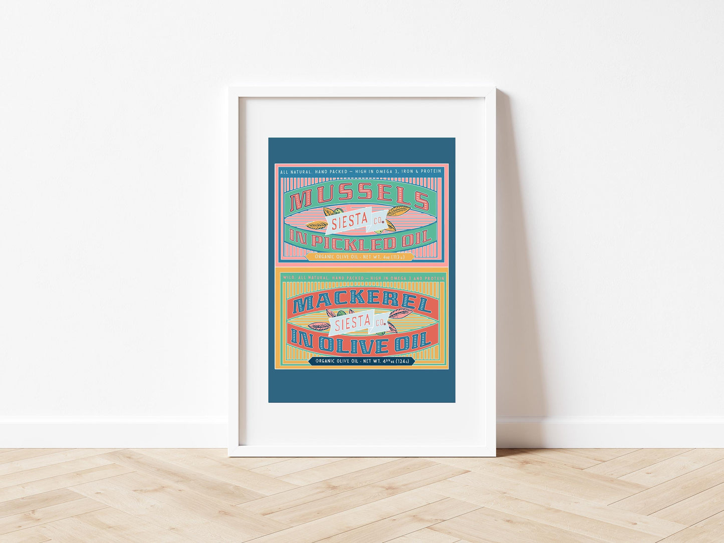 Mussels & Mackerel Art Print