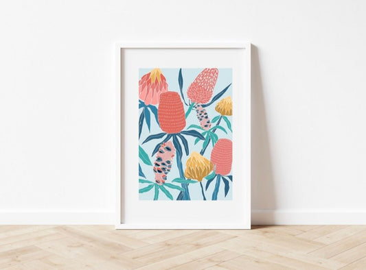 Banksia Print: Australian Floral Illustration